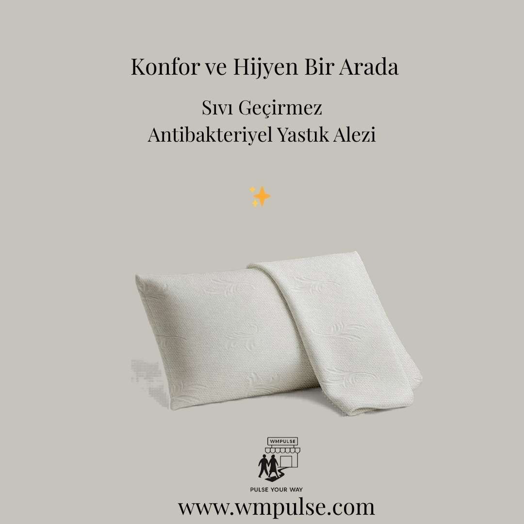 Antialerjik Jakar Örme Fermuarlı Yastık Koruyucu Alez - 2'li Set (50x70 cm)